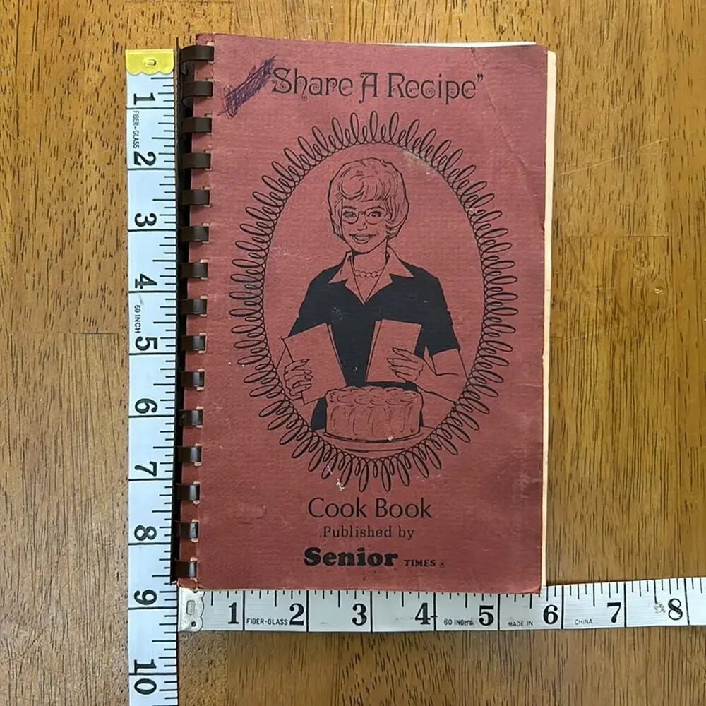 Cookbook Senior Times Share a Recipe Book Vintage 1988 Spokane WA Spiral